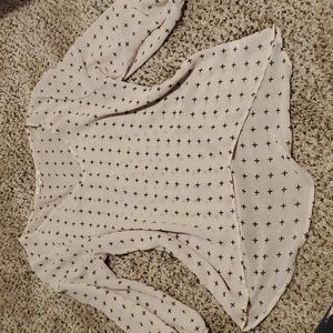 Sheer Hi-Low Cream Top